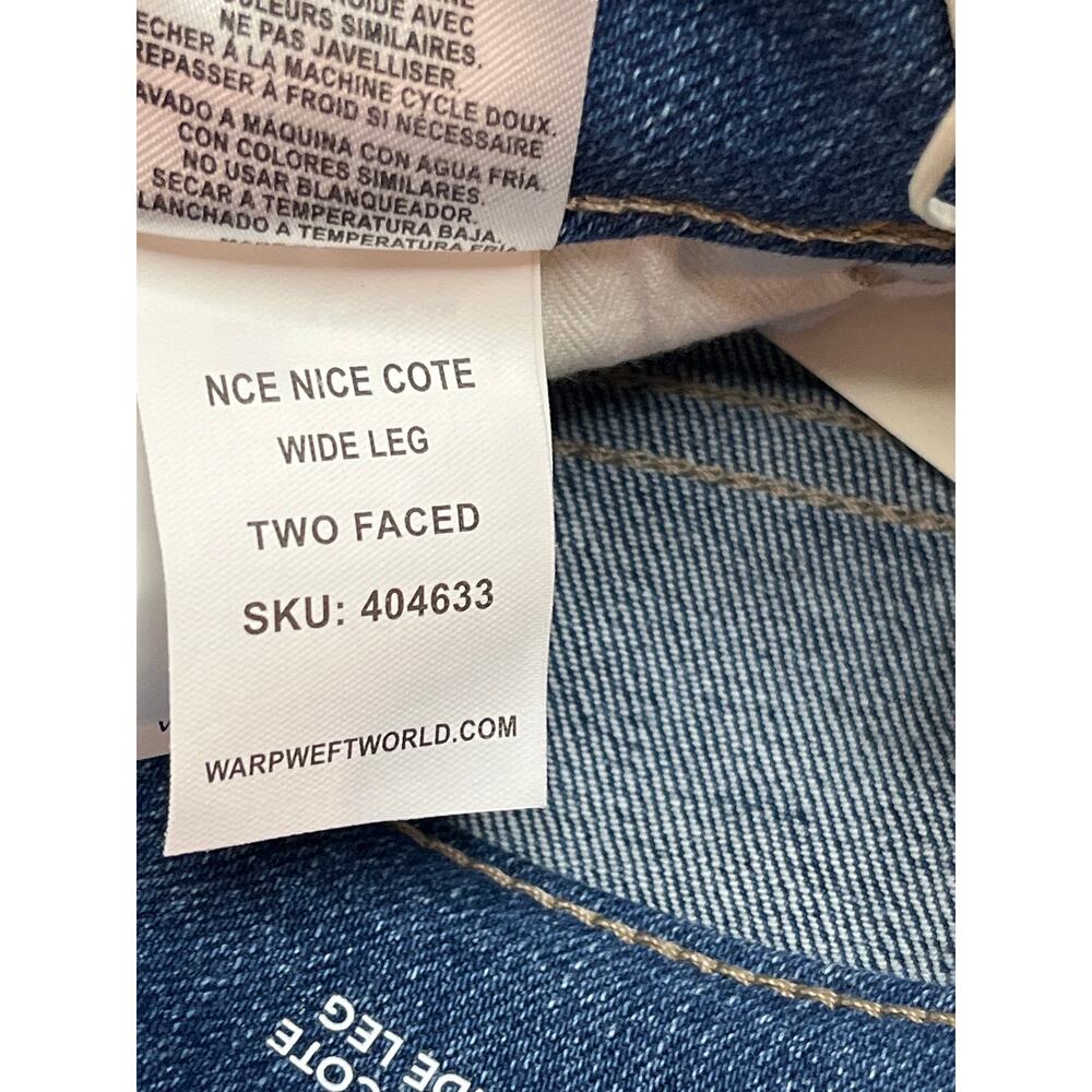 Warp + Weft NCE Nice Cote Wide Leg Two-Tone Two-Faced Jeans Size 14/32 MSRP $98 - Picture 15 of 15